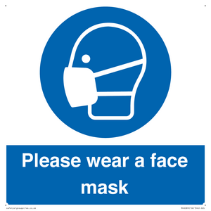 Please wear a face mask
